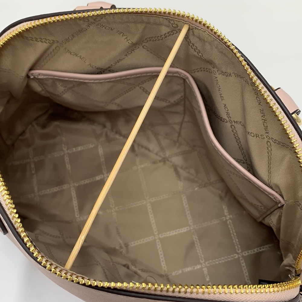 MICHAEL KORS VERONICA MEDIUM DOME Saffiano Leather SATCHEL SOFT PINK COL… - Picture 13 of 16